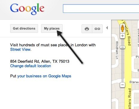 meus lugares google maps