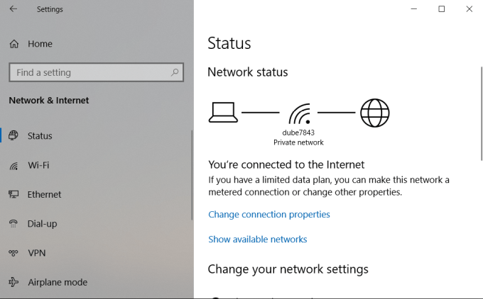 sua conexão com a internet