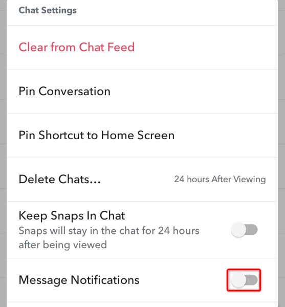Como desativar alertas de mensagens para uma pessoa específica no Snapchat imagem