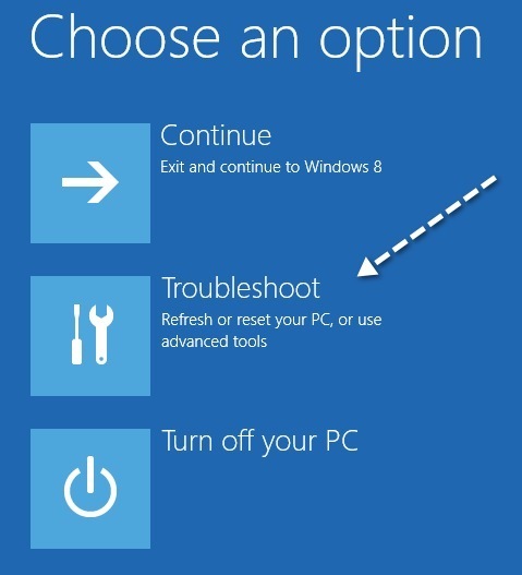 solucionar problemas do Windows 8