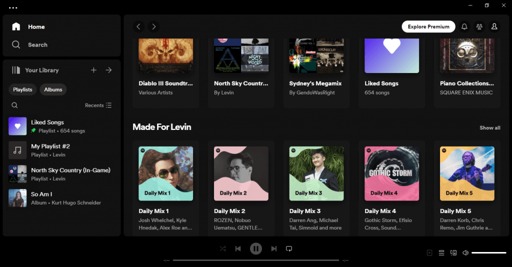 Como embaralhar uma lista de reprodução do Spotify na área de trabalho imagem