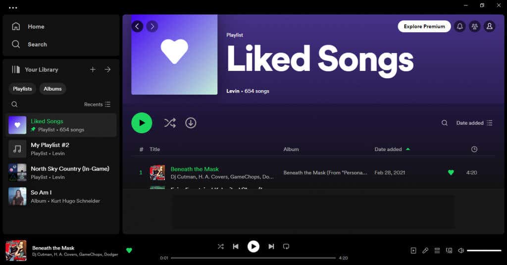 Como embaralhar uma lista de reprodução do Spotify na imagem da área de trabalho 2