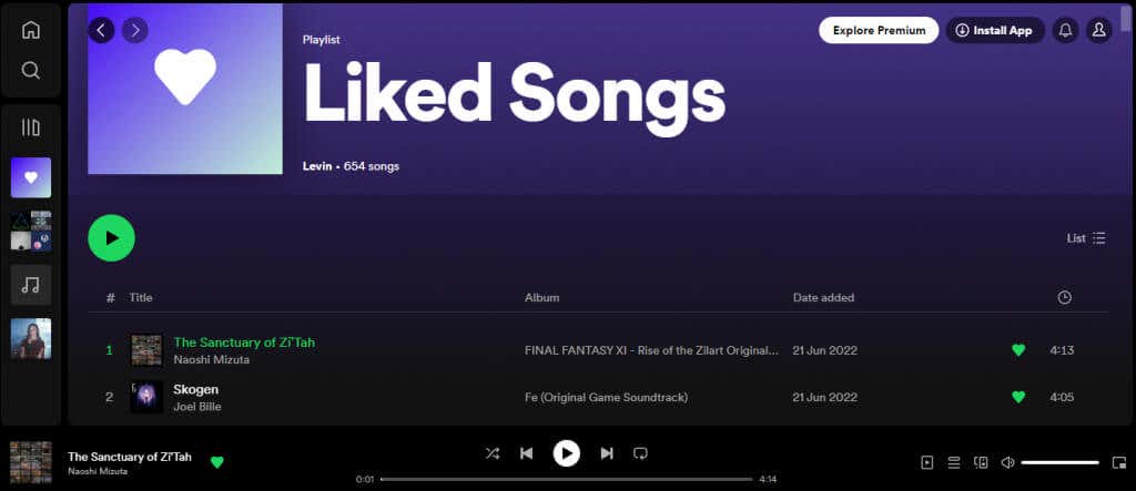 Como embaralhar uma lista de reprodução do Spotify na imagem da Web 2