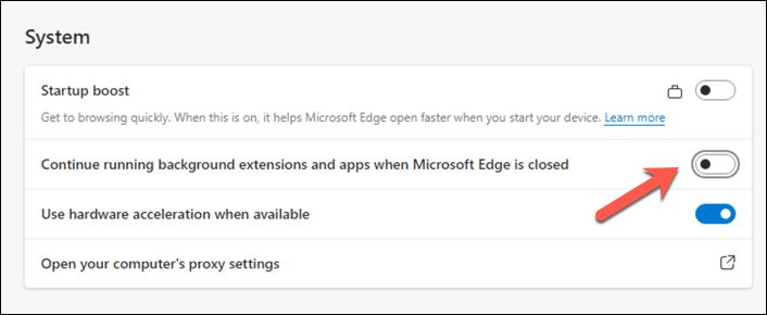 Como impedir que o Microsoft Edge seja executado em segundo plano quando fechado imagem 5