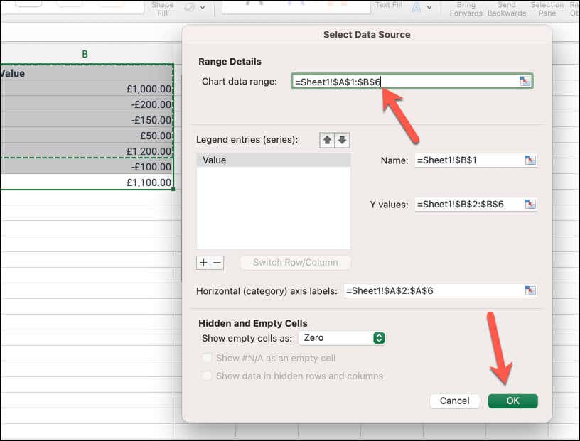 Como criar um gráfico em cascata no Microsoft Excel imagem 5