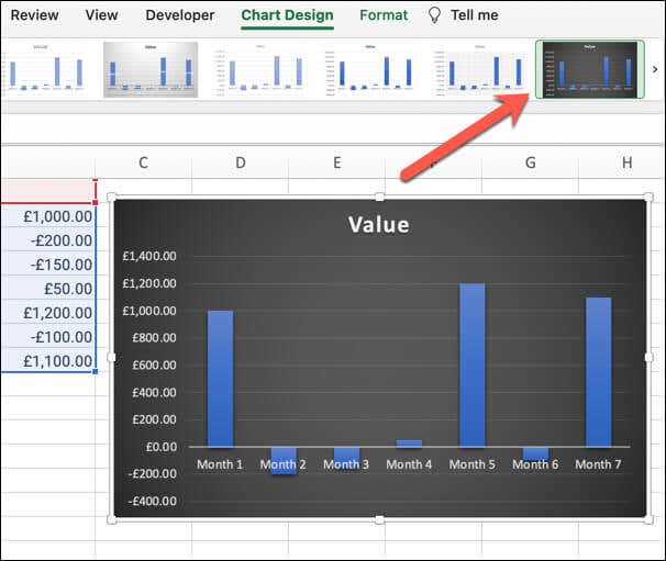 Como criar um gráfico em cascata no Microsoft Excel imagem 7